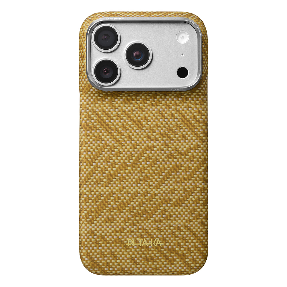 Apple iPhone 18 Pro Kılıf M-safe Şarj Özellikli Aramid Karbon Fiber Pitaka Wind Over Wheat Serisi Kapak - 3