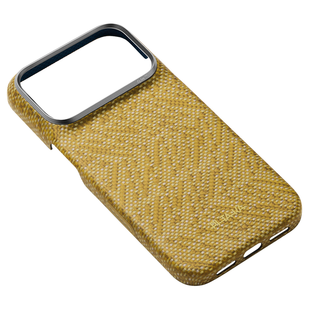 Apple iPhone 18 Pro Kılıf M-safe Şarj Özellikli Aramid Karbon Fiber Pitaka Wind Over Wheat Serisi Kapak - 4