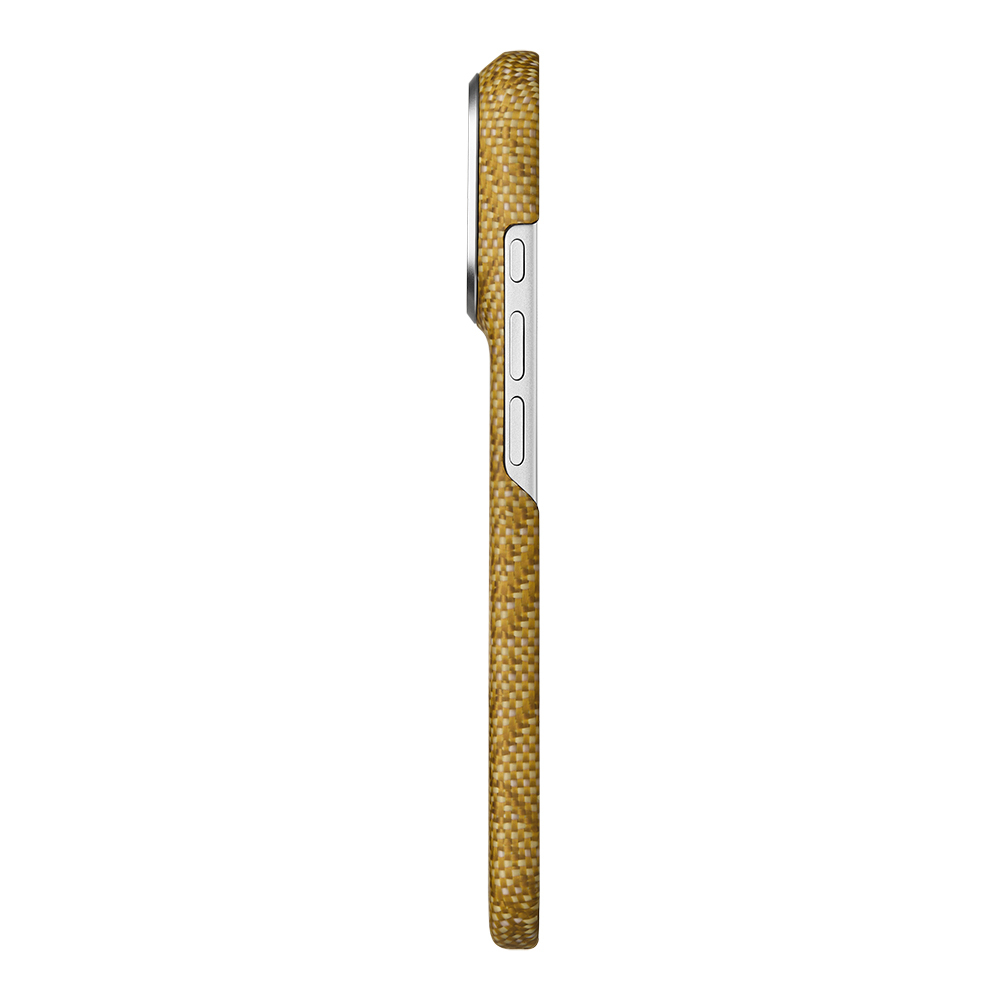 Apple iPhone 18 Pro Kılıf M-safe Şarj Özellikli Aramid Karbon Fiber Pitaka Wind Over Wheat Serisi Kapak - 8