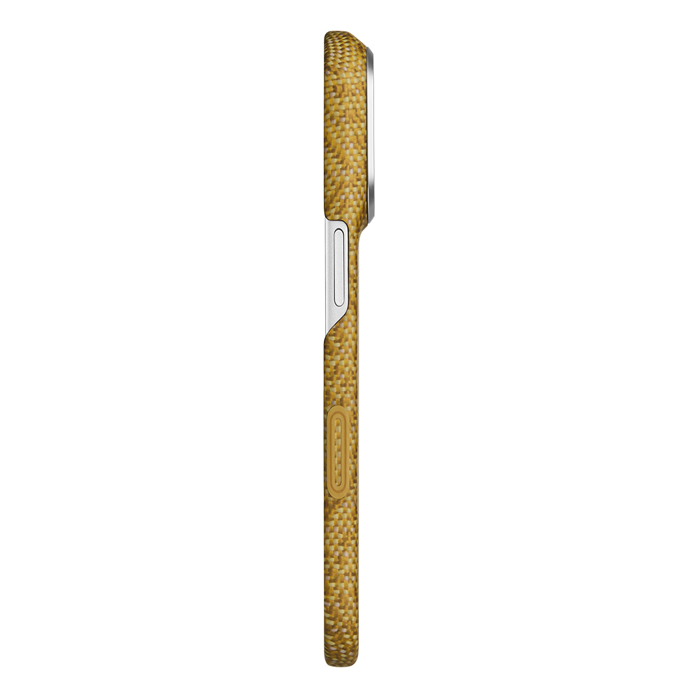 Apple iPhone 18 Pro Kılıf M-safe Şarj Özellikli Aramid Karbon Fiber Pitaka Wind Over Wheat Serisi Kapak - 9