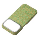 Apple iPhone 18 Pro Kılıf M-safe Şarj Özellikli Aramid Karbon Fiber Pitaka Wind Over Wheat Serisi Kapak - 5