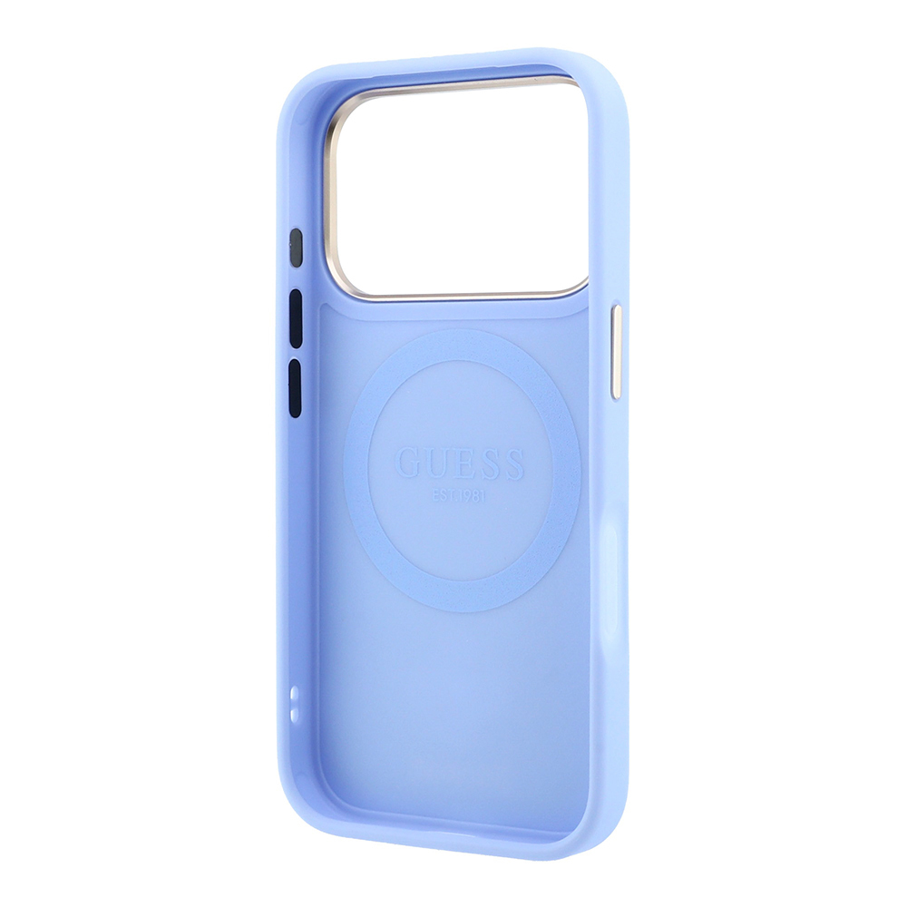 Apple iPhone 18 Pro Max Uyumlu Kılıf Guess Orjinal Lisanslı M-safe Şarj Özellikli Şeritli Peony 4G ve Yazı Logolu Kapak - 6
