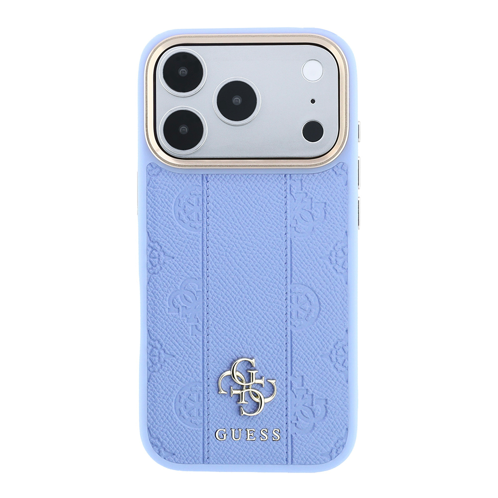 Apple iPhone 18 Pro Uyumlu Kılıf Guess Orjinal Lisanslı M-safe Şarj Özellikli Şeritli Peony 4G ve Yazı Logolu Kapak - 2