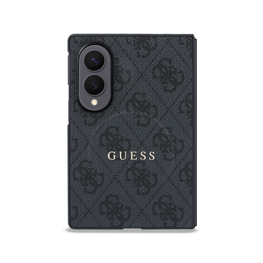 Samsung Galaxy Z Fold 8 Uyumlu Kılıf Guess Orjinal Lisanslı M-safe Şarj Özellikli PU Deri 4G Desenli Yazı Logolu Kapak - 1