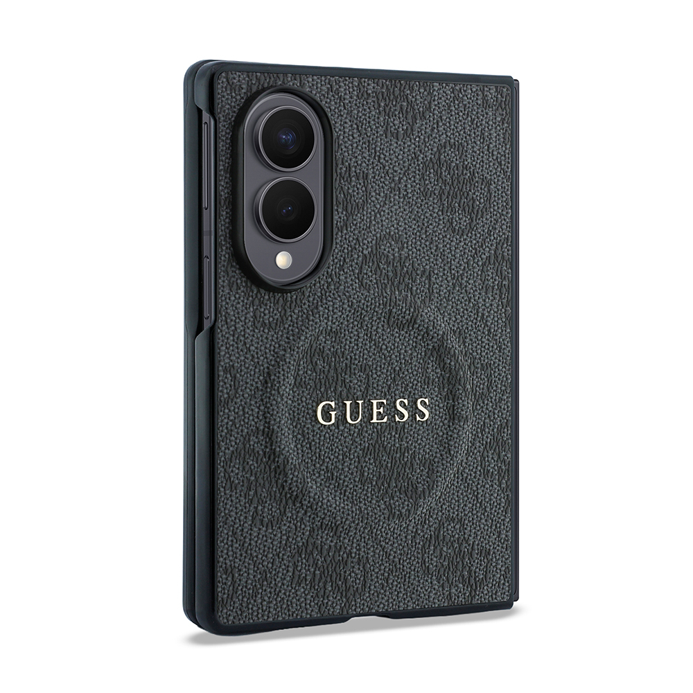 Samsung Galaxy Z Fold 8 Uyumlu Kılıf Guess Orjinal Lisanslı M-safe Şarj Özellikli PU Deri 4G Desenli Yazı Logolu Kapak - 2