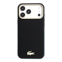 Apple iPhone 18 Pro Uyumlu Kılıf Lacoste Orjinal Lisanslı M-Safe Şarj Özellikli PVC Yarı Pike Desenli Arka Yüzey İkonik Timsah Dokuma Logolu Kapak - 2