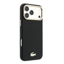 Apple iPhone 18 Pro Max Uyumlu Kılıf Lacoste Orjinal Lisanslı M-Safe Şarj Özellikli PVC Yarı Pike Desenli Arka Yüzey İkonik Timsah Dokuma Logolu Kapak - 3