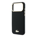Apple iPhone 18 Pro Max Uyumlu Kılıf Lacoste Orjinal Lisanslı M-Safe Şarj Özellikli PVC Yarı Pike Desenli Arka Yüzey İkonik Timsah Dokuma Logolu Kapak - 5
