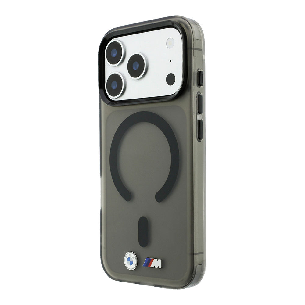 Apple iPhone 18 Pro Max Uyumlu Kılıf BMW Orjinal Lisanslı M-safe Şarj Özellikli Metal Buton Tasarımlı Buzlu IML Baskılı Kapak - 1
