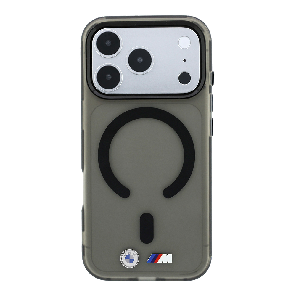 Apple iPhone 18 Pro Max Uyumlu Kılıf BMW Orjinal Lisanslı M-safe Şarj Özellikli Metal Buton Tasarımlı Buzlu IML Baskılı Kapak - 2
