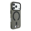 Apple iPhone 18 Pro Max Uyumlu Kılıf BMW Orjinal Lisanslı M-safe Şarj Özellikli Metal Buton Tasarımlı Buzlu IML Baskılı Kapak - 3