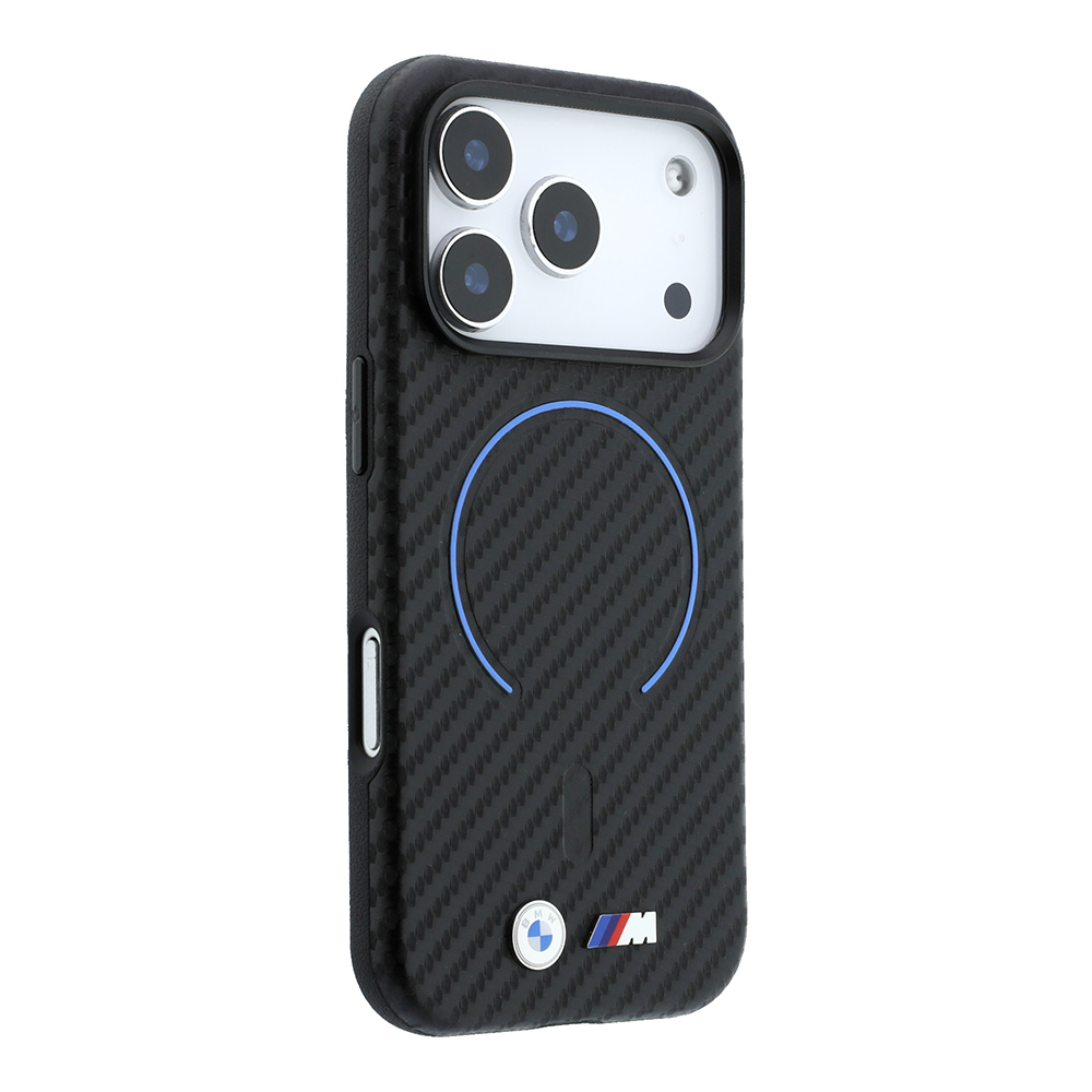 Apple iPhone 18 Pro Max Uyumlu Kılıf BMW Orjinal Lisanslı M-safe Şarj Özellikli PU Metal Logolu Kırmızı Halka Tasarımlı Kapak - 3