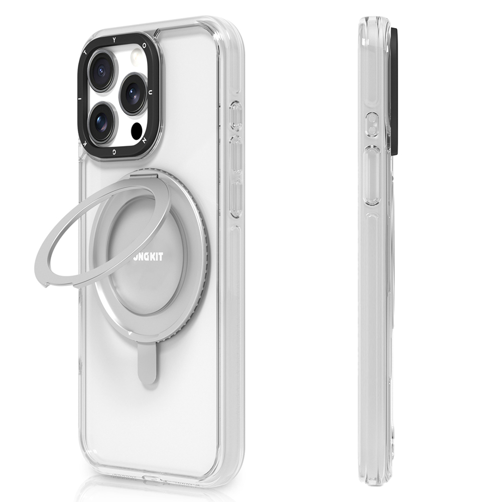 Apple iPhone 15 Pro Max Uyumlu Kılıf Magsafe Şarj Özellikli Parmak Ring Standlı Youngkit Pivot Serisi Kapak - 1
