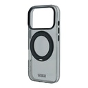Apple iPhone 18 Pro Max Uyumlu Kılıf TUMI Orjinal Lisanslı M-safe Şarj Özellikli 360 Derece Dönebilen Standlı Transparan Kapak - 3