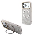 Apple iPhone 18 Pro Max Uyumlu Kılıf Guess Orjinal Lisanslı M-safe Şarj Özellikli 4G Desenli 360 Derece Dönebilen Standlı Metal Yazı Logolu Kapak - 1