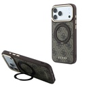Apple iPhone 18 Pro Max Uyumlu Kılıf Guess Orjinal Lisanslı M-safe Şarj Özellikli 4G Desenli 360 Derece Dönebilen Standlı Metal Yazı Logolu Kapak - 1