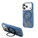 Apple iPhone 18 Pro Max Uyumlu Kılıf Guess Orjinal Lisanslı M-safe Şarj Özellikli 4G Desenli 360 Derece Dönebilen Standlı Metal Yazı Logolu Kapak - 1