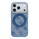 Apple iPhone 18 Pro Max Uyumlu Kılıf Guess Orjinal Lisanslı M-safe Şarj Özellikli 4G Desenli 360 Derece Dönebilen Standlı Metal Yazı Logolu Kapak - 2