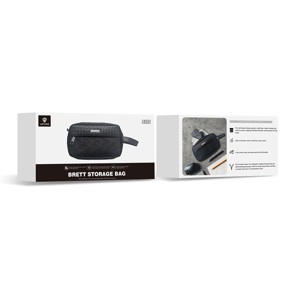 Lenyes LB551 Voyagers Serisi 1200D Polyester Kumaş Bilek Askı Kayışlı Mobil Aksesuar Çantası - 7