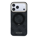 Apple iPhone 18 Pro Max Uyumlu Kılıf Guess Orjinal Lisanslı M-safe Şarj Özellikli 4G Desenli 360 Derece Dönebilen Standlı Metal Yazı Logolu Kapak - 2