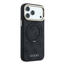 Apple iPhone 18 Pro Max Uyumlu Kılıf Guess Orjinal Lisanslı M-safe Şarj Özellikli 4G Desenli 360 Derece Dönebilen Standlı Metal Yazı Logolu Kapak - 3
