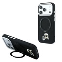 Apple iPhone 18 Pro Max Uyumlu Kılıf Karl Lagerfeld Orjinal Lisanslı M-Safe Şarj Özellikli K&C Heads Pin Metal Logolu PU 360 Derece Dönebilen Standlı Kapak - 1