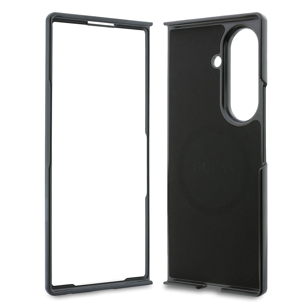 Samsung Galaxy Z Fold 8 Ultra Uyumlu Kılıf Guess Orjinal Lisanslı M-safe Şarj Özellikli 4G Desenli Yazı Logolu PU Deri Kapak - 5