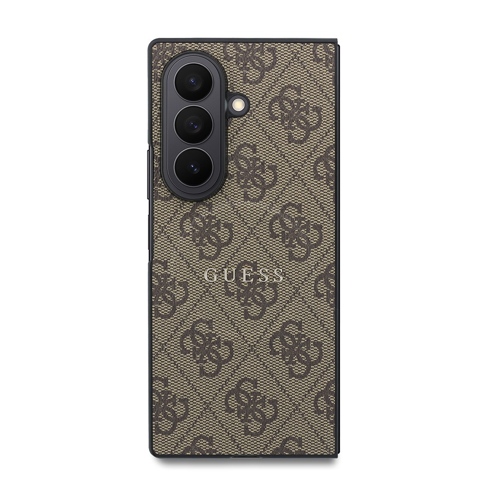 Samsung Galaxy Z Fold 8 Ultra Uyumlu Kılıf Guess Orjinal Lisanslı M-safe Şarj Özellikli 4G Desenli Yazı Logolu PU Deri Kapak - 1