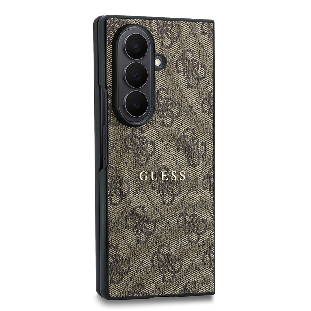 Samsung Galaxy Z Fold 8 Ultra Uyumlu Kılıf Guess Orjinal Lisanslı M-safe Şarj Özellikli 4G Desenli Yazı Logolu PU Deri Kapak - 2
