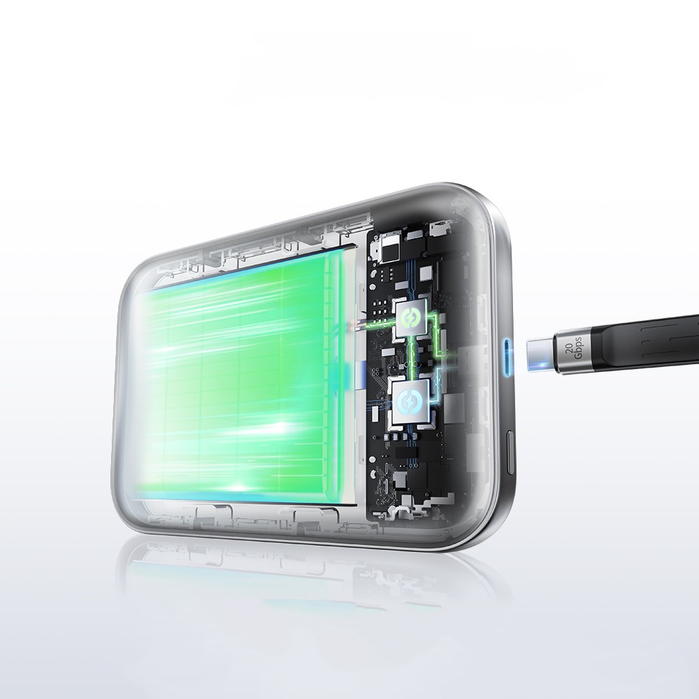 Movespeed MSPD10 PSSD Powerbank Özellikli Manyetik 5000mAh 2in1 SSD 4K ProRes Destekli 2TB USB3.2 Taşınabilir Harici Disk - 8