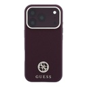 Apple iPhone 18 Pro Max Uyumlu Kılıf Guess Orjinal Lisanslı M-safe Şarj Özellikli PU Taşlı Metal 4G ve Yazı Logolu Kapak - 2
