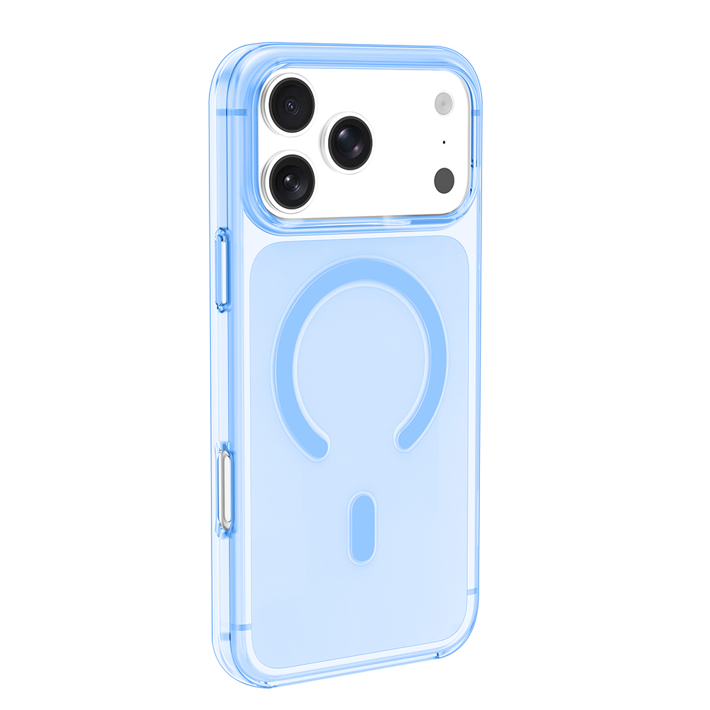 Apple iPhone 17 Pro Uyumlu Kılıf Zore M-safe Şarj Özellikli Şeffaf Kamera Çerçeveli Porto Kapak - 1