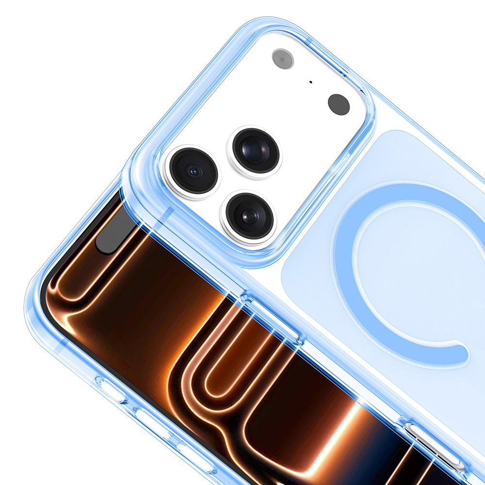 Apple iPhone 17 Pro Uyumlu Kılıf Zore M-safe Şarj Özellikli Şeffaf Kamera Çerçeveli Porto Kapak - 2