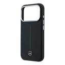 Apple iPhone 18 Pro Max Uyumlu Kılıf Mercedes Benz Orjinal Lisanslı M-safe Şarj Özellikli Metal Yıldız Logolu Çizgili Deri Kapak - 5