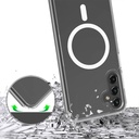 Samsung Galaxy S25 Uyumlu Kılıf Magsafe Şarj Özellikli Şeffaf Sert PC Zore Embos Kapak - 3
