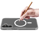 Samsung Galaxy S25 Uyumlu Kılıf Magsafe Şarj Özellikli Şeffaf Sert PC Zore Embos Kapak - 5