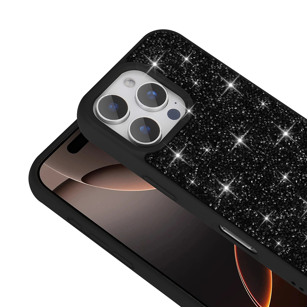 Apple iPhone 16 Pro Uyumlu Kılıf Parlak Taşlı Tasarım Zore Pırlanta Kapak - 2
