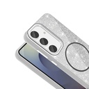 Samsung Galaxy S24 FE Uyumlu Kılıf Magsafe Şarj Özellikli Parlayan Simli Zore Okso Kapak - 5
