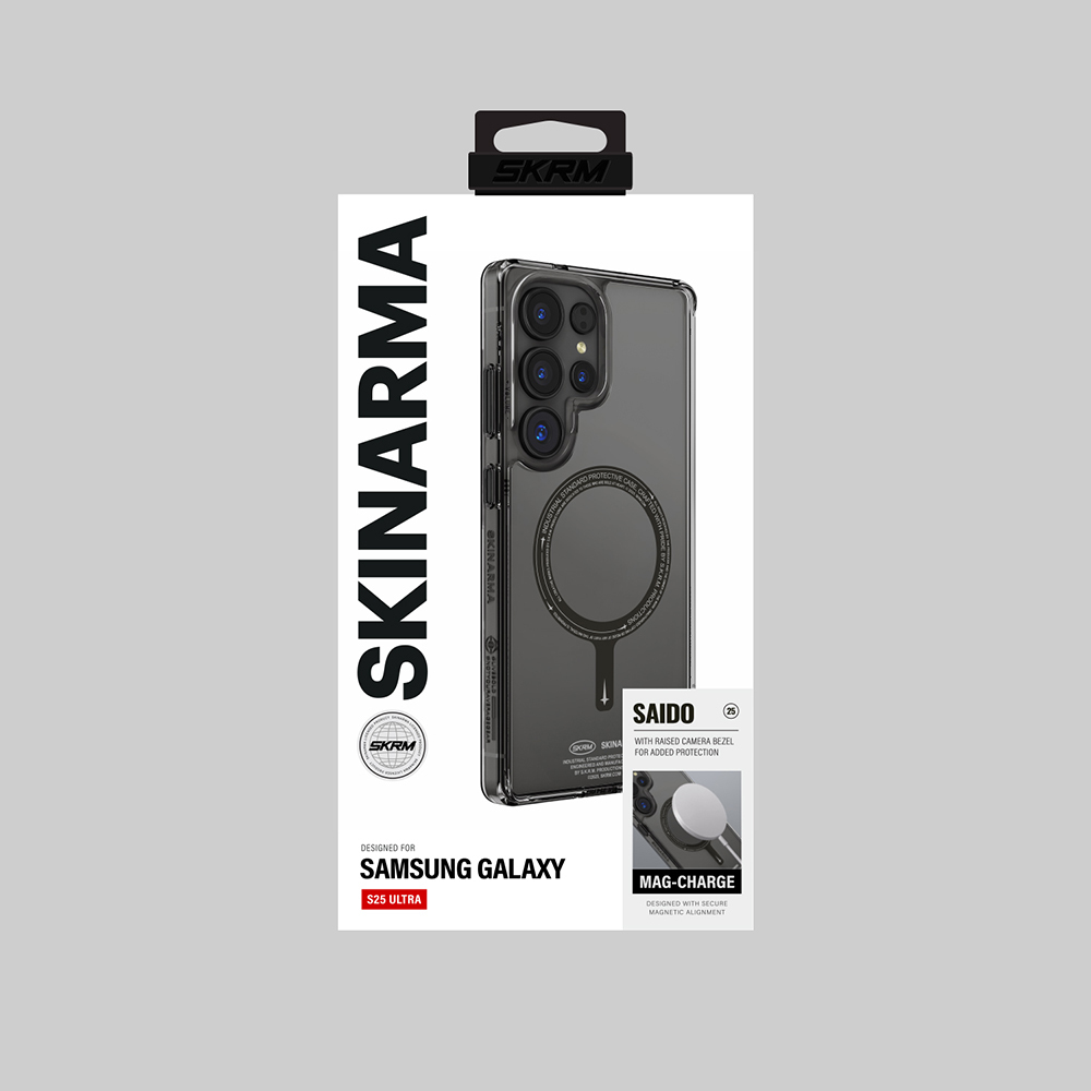Samsung Galaxy S25 Ultra Uyumlu Kılıf Magsafe Şarj Özellikli Şeffaf Airbag Tasarımlı Skinarma Saido Kapak - 3