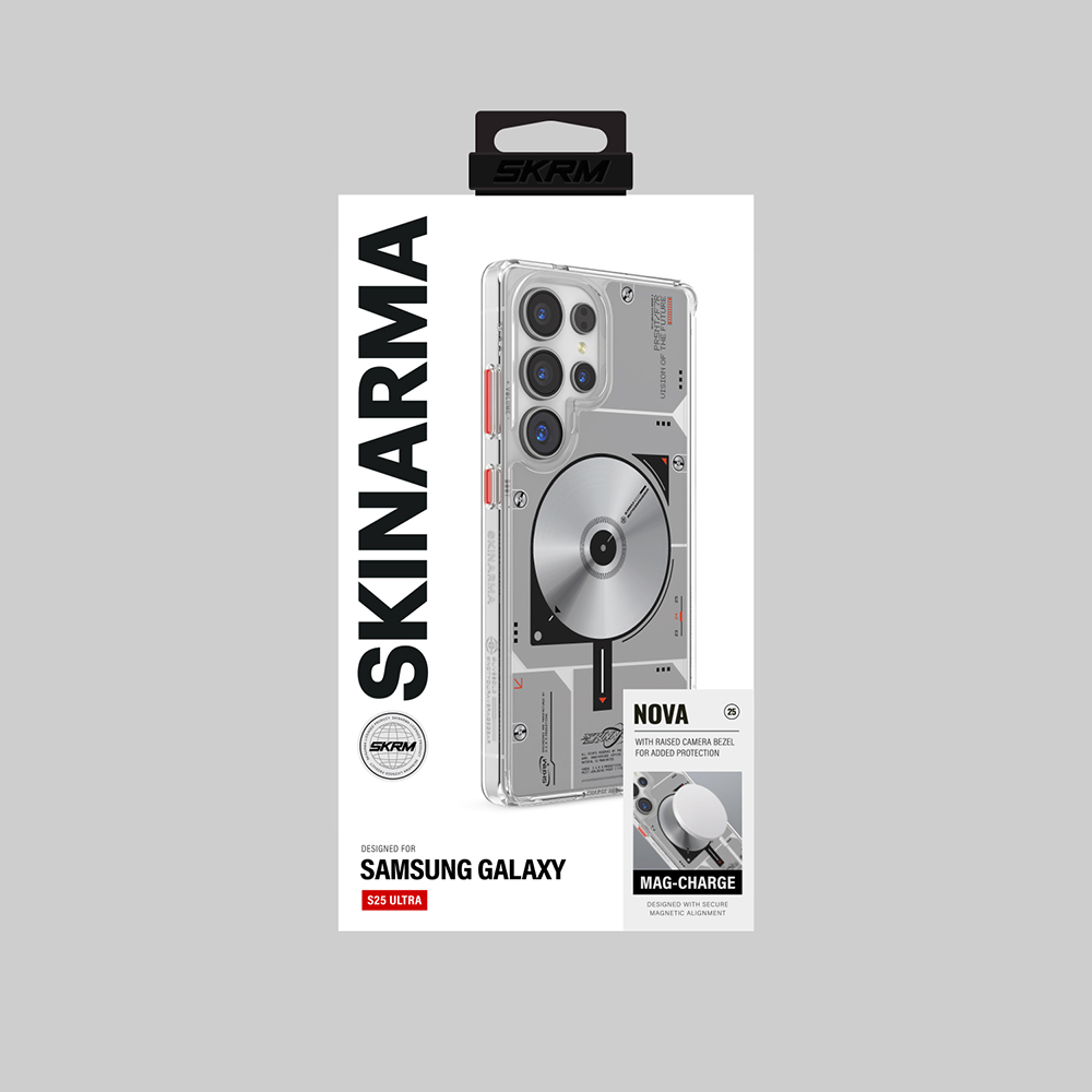 Samsung Galaxy S25 Ultra Uyumlu Kılıf Magsafe Şarj Özellikli Disk Desenli Airbag Tasarımlı Skinarma Nova Kapak - 4