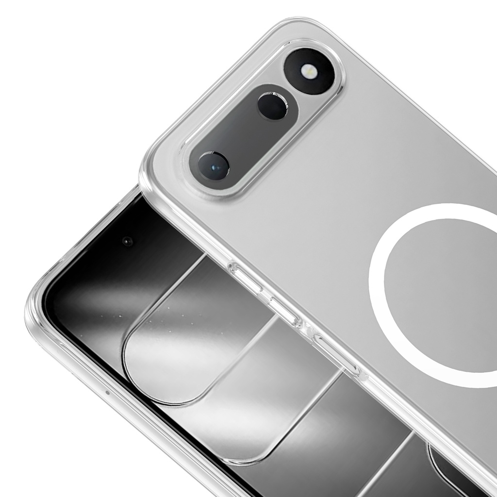 Tecno Spark 50 5G Uyumlu Kamera Korumalı M-Safe Şarj Özellikli Şeffaf Zore London Sert PC Kapak - 2