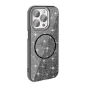 Apple iPhone 15 Pro Max Uyumlu Kılıf Magsafe Şarj Özellikli Parlayan Simli Zore Okso Kapak - 2