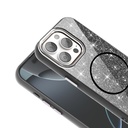 Apple iPhone 15 Pro Max Uyumlu Kılıf Magsafe Şarj Özellikli Parlayan Simli Zore Okso Kapak - 3