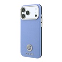 Apple iPhone 18 Pro Uyumlu Kılıf Guess Orjinal Lisanslı M-safe Şarj Özellikli PU Taşlı Metal 4G ve Yazı Logolu Kapak - 1