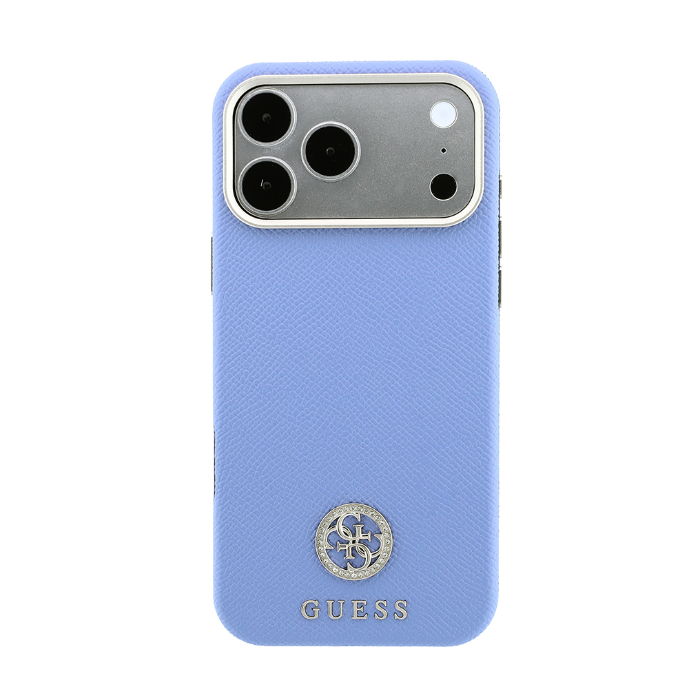 Apple iPhone 18 Pro Uyumlu Kılıf Guess Orjinal Lisanslı M-safe Şarj Özellikli PU Taşlı Metal 4G ve Yazı Logolu Kapak - 2