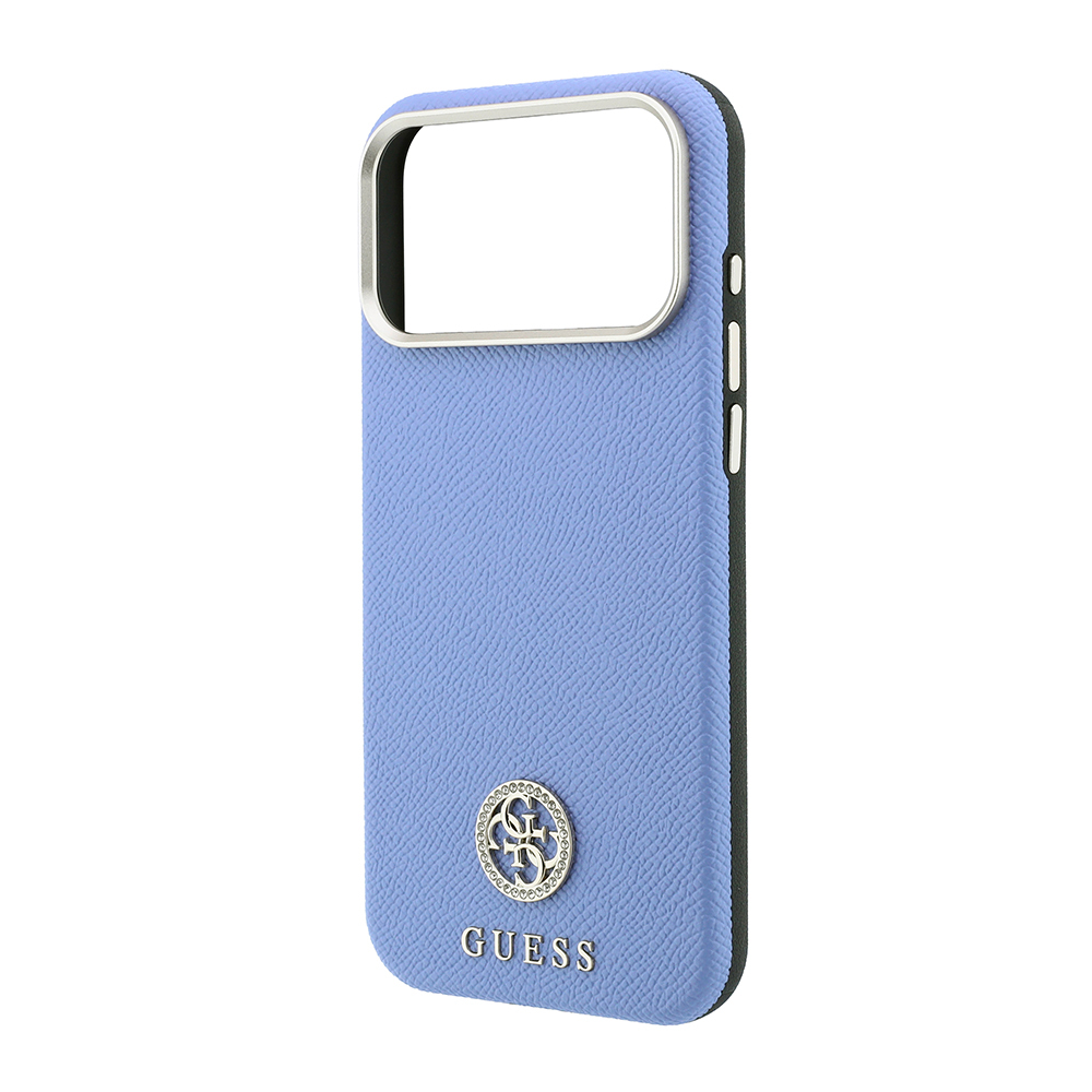 Apple iPhone 18 Pro Uyumlu Kılıf Guess Orjinal Lisanslı M-safe Şarj Özellikli PU Taşlı Metal 4G ve Yazı Logolu Kapak - 5