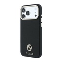 Apple iPhone 18 Pro Uyumlu Kılıf Guess Orjinal Lisanslı M-safe Şarj Özellikli PU Taşlı Metal 4G ve Yazı Logolu Kapak - 1