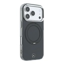 Apple iPhone 18 Pro Uyumlu Kılıf Mercedes Benz Orjinal Lisanslı M-safe Şarj Özellikli 360 Derece Dönebilen Standlı Metal Logolu Sert PC Kapak - 3