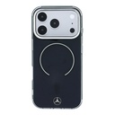Apple iPhone 18 Pro Max Uyumlu Kılıf Mercedes Benz Orjinal Lisanslı M-safe Şarj Özellikli Saydam Yüzey İkonik 3D Metal Logolu Kapak - 4