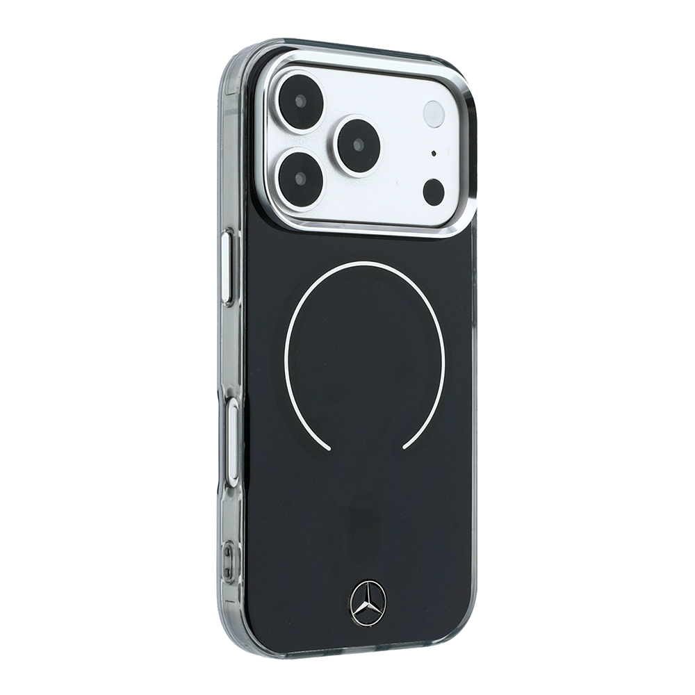 Apple iPhone 18 Pro Max Uyumlu Kılıf Mercedes Benz Orjinal Lisanslı M-safe Şarj Özellikli Saydam Yüzey İkonik 3D Metal Logolu Kapak - 5